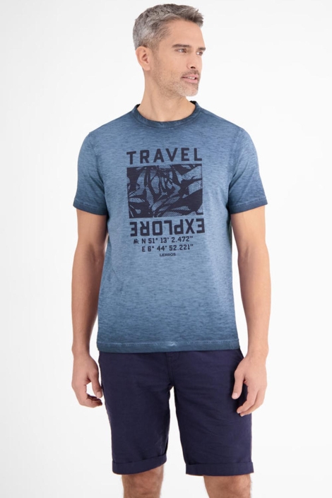 Lerros t-shirt/serafino 1/2 arm